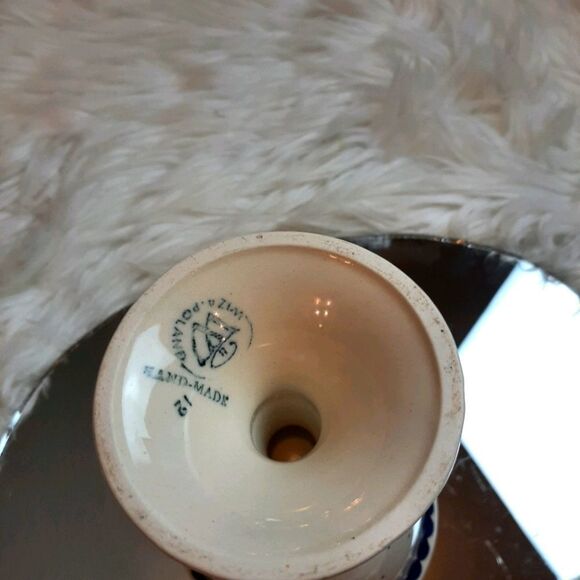 Poland Vintage Pottery Hand Made  Ceramic Goblet  #12 - Picture 5 of 7